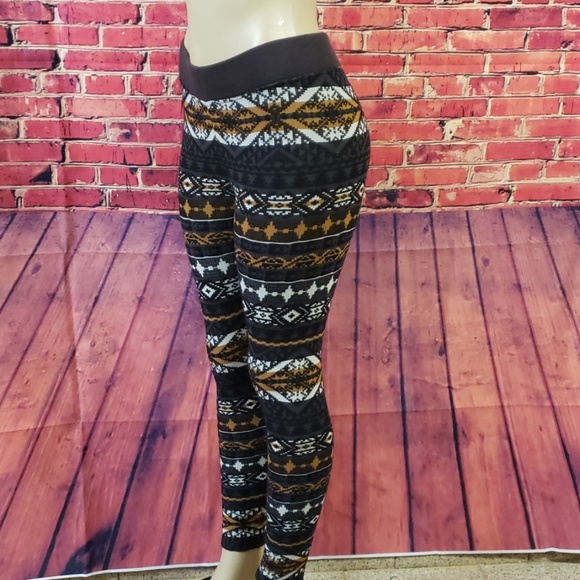 Free people Fair isle Nordic Print Womens Leggings  size M - Picture 7 of 9